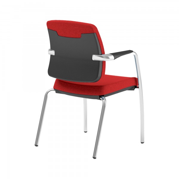 Seduta attesa Absolute AS4G - con braccioli inclusi - rosso - Unisit Seduta attesa Absolute AS4G - con braccioli inclusi - rosso - Unisit