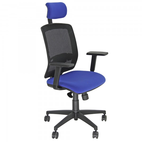 Poltrona semidirezionale Molly MLAPG - con braccioli regolabili e poggiatesta - blu - Unisit Poltrona semidirezionale Molly MLAPG - con braccioli regolabili e poggiatesta - blu - Unisit