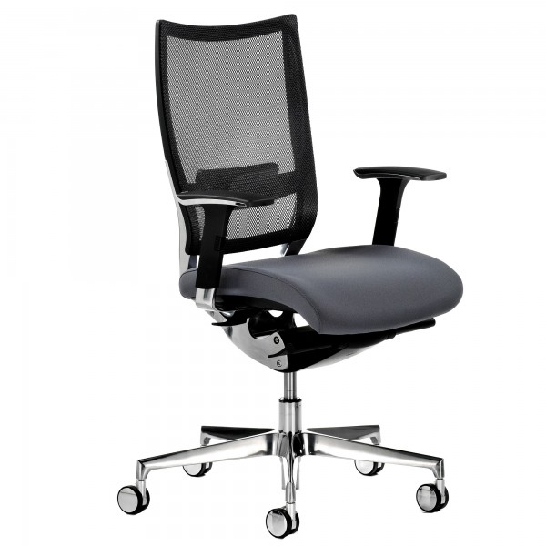 Poltrona semidirezionale Elite concept COT - con braccioli regolabili - nero - Unisit Poltrona semidirezionale Elite concept COT - con braccioli regolabili - nero - Unisit