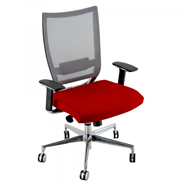 Poltrona semidirezionale Elite concept COTXL - con braccioli regolabili - rosso/grigio - Unisit Poltrona semidirezionale Elite concept COTXL - con braccioli regolabili - rosso/grigio - Unisit