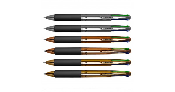 Astuccio penne a sfera All Black - punta 1,00 mm - 4 colori - Osama - conf.  6 pezzi su