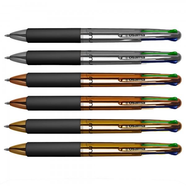 Astuccio penne a sfera Chrome - punta 1,00 mm - 4 colori - Osama