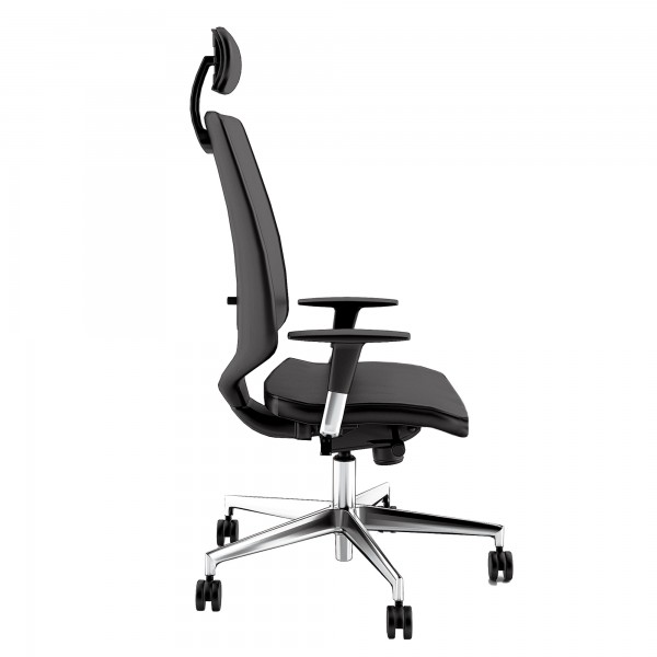 Poltrona semidirezionale Newair NWNAP - con braccioli regolabili e poggiatesta - nero - Unisit Poltrona semidirezionale Newair NWNAP - con braccioli regolabili e poggiatesta - nero - Unisit