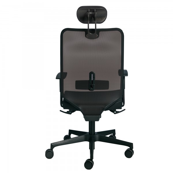 Seduta operativa Newair NWNP - con braccioli regolabili e poggiatesta - nero - Unisit Seduta operativa Newair NWNP - con braccioli regolabili e poggiatesta - nero - Unisit