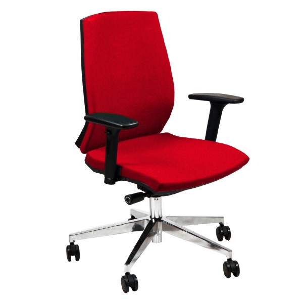 Poltrona semidirezionale Larissa LR1S - con braccioli regolabili - rosso - Unisit Poltrona semidirezionale Larissa LR1S - con braccioli regolabili - rosso - Unisit