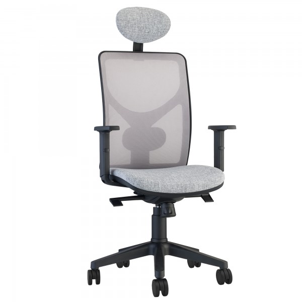 Seduta operativa Pentagon Y10 PENAPG - con braccioli regolabili e poggiatesta - grigio/grigio - Unisit Seduta operativa Pentagon Y10 PENAPG - con braccioli regolabili e poggiatesta - grigio/grigio - Unisit