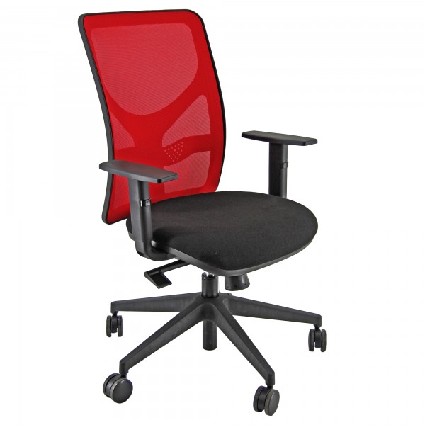 Seduta operativa Pentagon Y10 PENA - con braccioli regolabili - nero/rosso - Unisit Seduta operativa Pentagon Y10 PENA - con braccioli regolabili - nero/rosso - Unisit