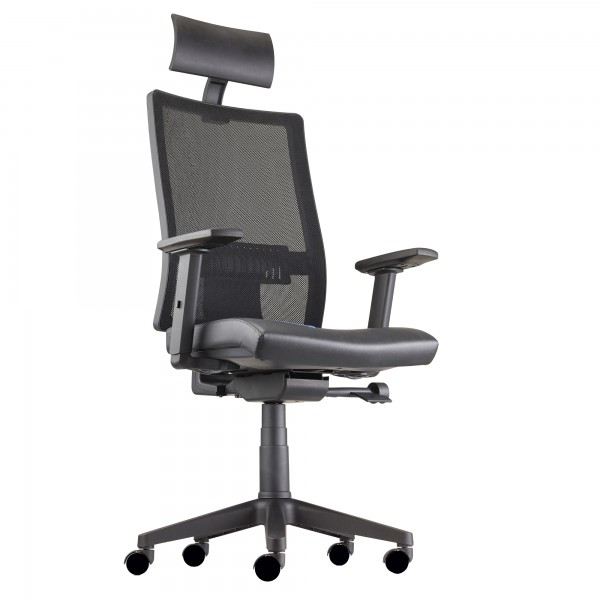 Seduta operativa Nereide NDAEPG - con braccioli regolabili e poggiatesta - nero - Unisit Seduta operativa Nereide NDAEPG - con braccioli regolabili e poggiatesta - nero - Unisit