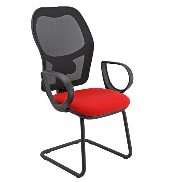 Seduta attesa Hubble HUS - con braccioli fissi - rosso - Unisit Seduta attesa Hubble HUS - con braccioli fissi - rosso - Unisit