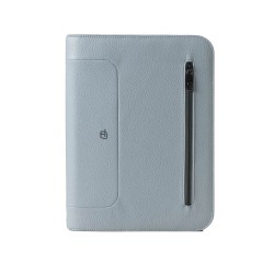 Portablocco Gate Trended - 28 x 35 cm - f.to utile A4 - ecopelle - azzurro - InTempo