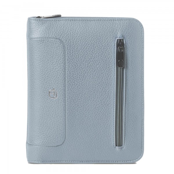 Portablocco Gate Trended - 19 x 23 cm - f.to utile A5 - ecopelle - azzurro - InTempo