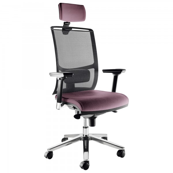 Poltrona semidirezionale Zoe ZOEPG - con braccioli regolabili e poggiatesta - prugna - Unisit Poltrona semidirezionale Zoe ZOEPG - con braccioli regolabili e poggiatesta - prugna - Unisit