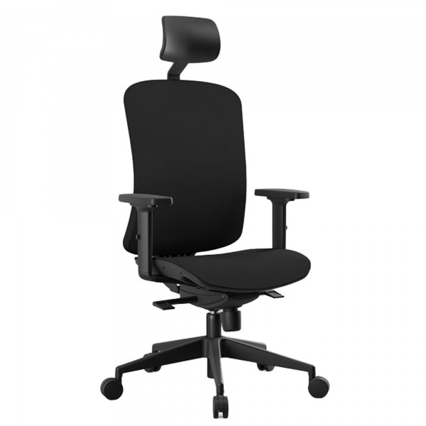 Seduta operativa Shape SHSUPG - con braccioli regolabili e poggiatesta - rete nera - Unisit Seduta operativa Shape SHSUPG - con braccioli regolabili e poggiatesta - rete nera - Unisit