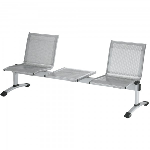 Panca attesa Plexus PS2PT - 2 posti - con tavolo - senza braccioli - grigio - Unisit Panca attesa Plexus PS2PT - 2 posti - con tavolo - senza braccioli - grigio - Unisit