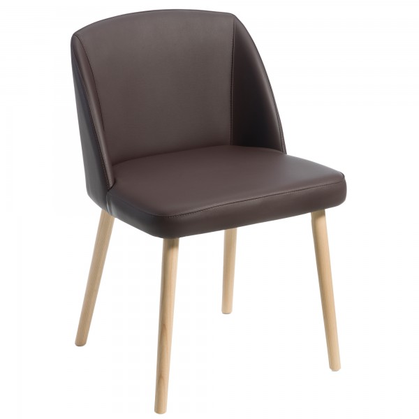 Poltroncina attesa Norma NO4L - marrone - Unisit Poltroncina attesa Norma NO4L - marrone - Unisit