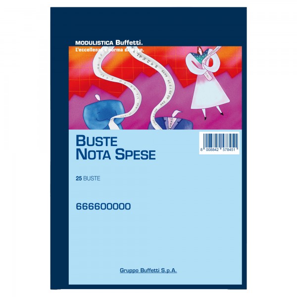 Blocco buste nota spese - staccabili - 23 x 16 cm - Data Ufficio - conf. 25 buste Blocco buste nota spese - staccabili - 23 x 16 cm - Data Ufficio - conf. 25 buste