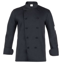 Giacca cuoco Adriano - da uomo - manica lunga - taglia S - nero - Giblor's