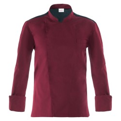 Giacca cuoco Raul - da uomo - manica lunga - taglia XXL - bordeaux - Giblor's