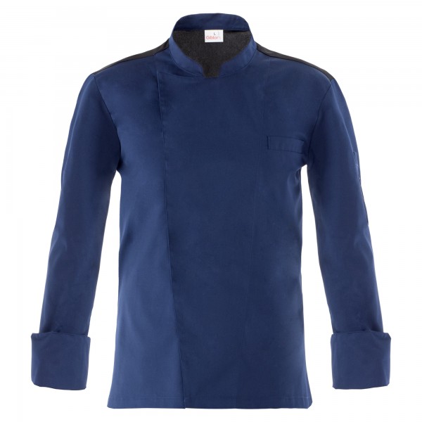 Giacca cuoco Raul - da uomo - manica lunga - taglia L - blu - Giblor's Giacca cuoco Raul - da uomo - manica lunga - taglia L - blu - Giblor's