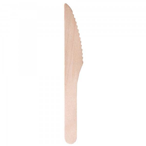 Coltello monouso in legno - 16 cm - Signor Bio - conf. 100 pezzi Coltello monouso in legno - 16 cm - Signor Bio - conf. 100 pezzi