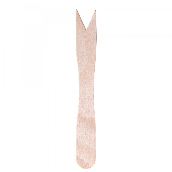 Forchettina monouso in legno - 8,5 cm - Signor Bio - conf. 100 pezzi