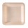 Piatto piano monouso - quadrato - 21,5 x 21,5 cm - legno - colore naturale - Signor Bio - conf. 50 pezzi