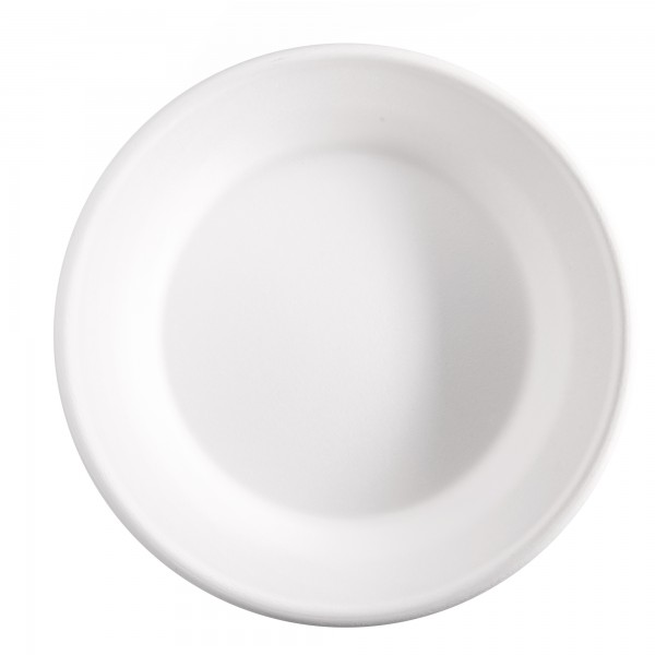 Piatto fondo monouso - rotondo - 680 ml - canna da zucchero - bianco - Signor Bio - conf. 50 pezzi Piatto fondo monouso - rotondo - 680 ml - canna da zucchero - bianco - Signor Bio - conf. 50 pezzi