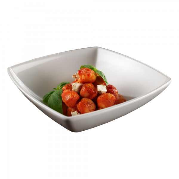 Ciotola quadrata - 21 x 21 x 7 cm - melamina - bianca - Leone Ciotola quadrata - 21 x 21 x 7 cm - melamina - bianca - Leone