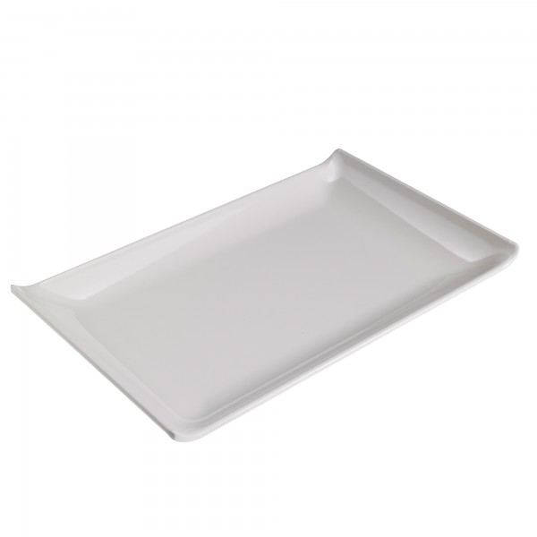 Piatto rettangolare - 28,6 x 18 x 2,8 cm - melamina - bianco - Leone Piatto rettangolare - 28,6 x 18 x 2,8 cm - melamina - bianco - Leone