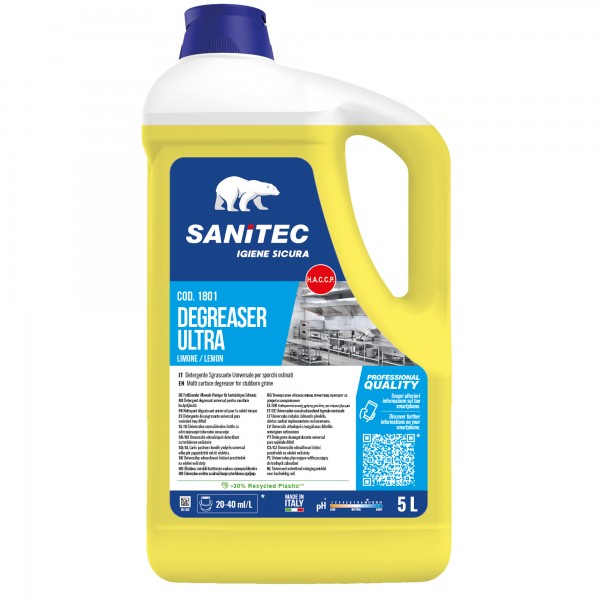Sgrassante universale ultra - 5 L - limone - Sanitec Sgrassante universale ultra - 5 L - limone - Sanitec
