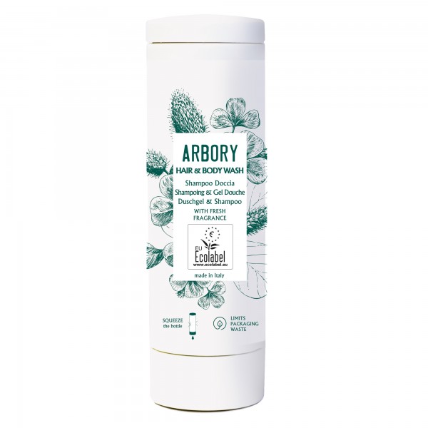 Doccia shampoo Linea cortesia - per capelli e corpo - 300 ml - Arbory Doccia shampoo Linea cortesia - per capelli e corpo - 300 ml - Arbory