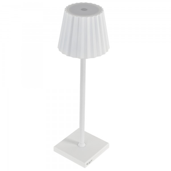 Lampada da tavolo - a led - 10 x 10 x 38 cm - alluminio/pmma - bianco - King Collection Lampada da tavolo - a led - 10 x 10 x 38 cm - alluminio/pmma - bianco - King Collection