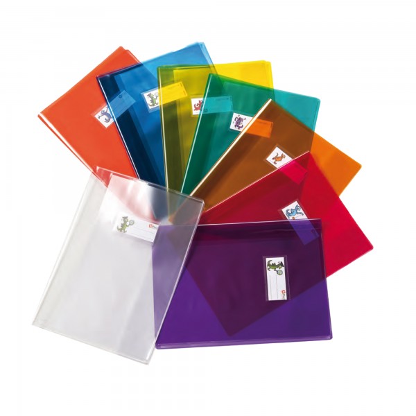 Coprimaxi Cristallo 14 - c/alette e portanome - A4 - PVC - blu - Ri.Plast Coprimaxi Cristallo 14 - c/alette e portanome - A4 - PVC - blu - Ri.Plast