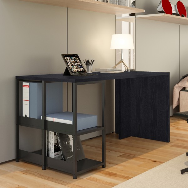 Scrivania home/office Smarty - 140 x 69 x 72,4 cm - nero venato - Artexport Scrivania home/office Smarty - 140 x 69 x 72,4 cm - nero venato - Artexport