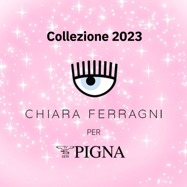 Penna a sfera a scatto strass Chiara Ferragni collezione 2023 - 13,5 x 1,3 cm - Pigna