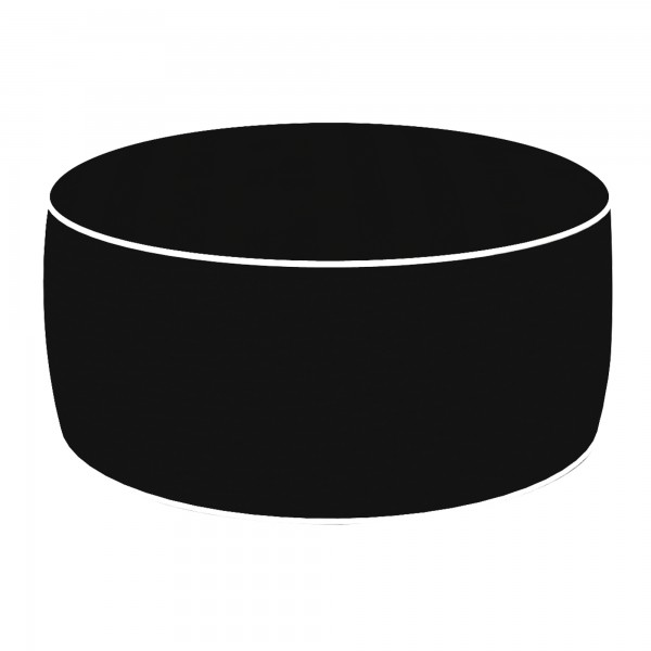 Pouf Ottoman - 23 x 53 cm - nero - King Collection Pouf Ottoman - 23 x 53 cm - nero - King Collection