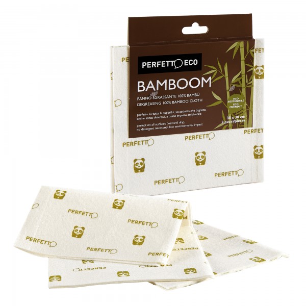 Panno multiuso Bamboom - 38 x 38 cm - Perfetto - conf. 2 pezzi Panno multiuso Bamboom - 38 x 38 cm - Perfetto - conf. 2 pezzi