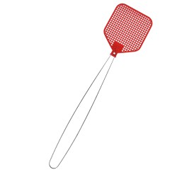 Paletta abbattimosche - con manico in metallo - 10 x 3 x 42,5 cm - Blu Dimora