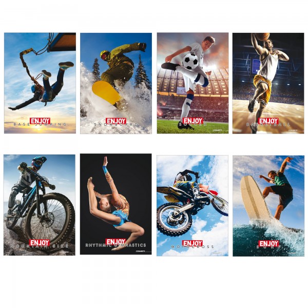Maxiquaderno Enjoy Sport 2023 - A4 - 1 rigo - c/margine - 21 fogli - 80 gr - Blasetti Maxiquaderno Enjoy Sport 2023 - A4 - 1 rigo - c/margine - 21 fogli - 80 gr - Blasetti