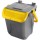 Contenitore portarifiuti Ecology - con sportello e maniglione - 25 L - grigio/giallo - Mobil Plastic