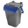Contenitore portarifiuti Ecology - con sportello e maniglione - 35 L - grigio/blu - Mobil Plastic