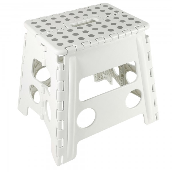 Sgabello alto Clic Clac - 30 x 22 x 32 cm - bianco - King Collection Sgabello alto Clic Clac - 30 x 22 x 32 cm - bianco - King Collection