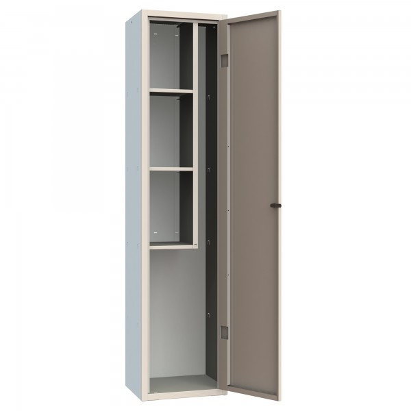 Armadio multiuso monoblocco - con portascope - 42 x 33 x 180 cm - grigio chiaro - Armet Armadio multiuso monoblocco - con portascope - 42 x 33 x 180 cm - grigio chiaro - Armet
