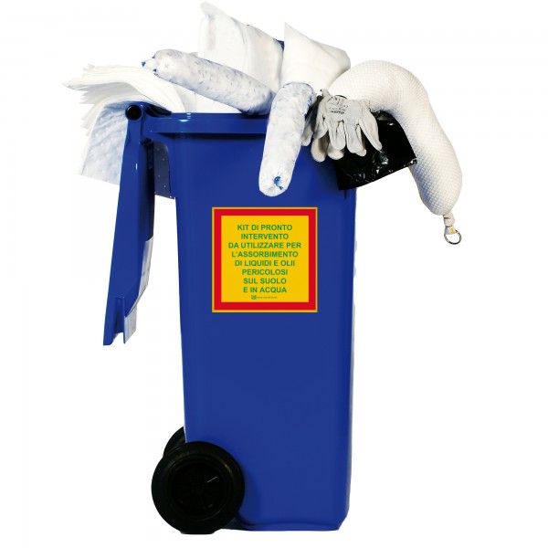 Kit assorbenza - per usi universali - in contenitore carrellato - 120 L - Carvel Kit assorbenza - per usi universali - in contenitore carrellato - 120 L - Carvel