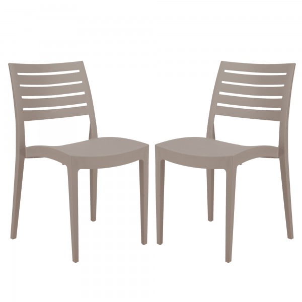 Sedia Firenze - 49 x 51 x 80 cm - polipropilene - juta - Grandsoleil - conf. 2 pezzi Sedia Firenze - 49 x 51 x 80 cm - polipropilene - juta - Grandsoleil - conf. 2 pezzi