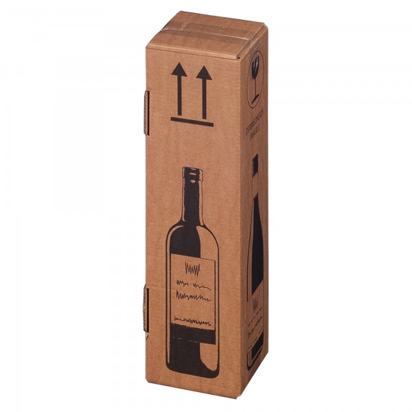 Scatola Wine Pack - per 1 bottiglia - 10,5 x 10,5 x 42 cm - Bong Packaging - conf. 20 pezzi