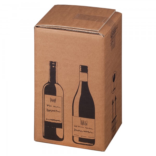 Scatola Wine Pack - 4 bottiglie - 21,2 x 20,4 x 36,8 cm - cartone doppia onda - avana - Bong Packaging - conf. 10 pezzi Scatola Wine Pack - 4 bottiglie - 21,2 x 20,4 x 36,8 cm - cartone doppia onda - avana - Bong Packaging - conf. 10 pezzi