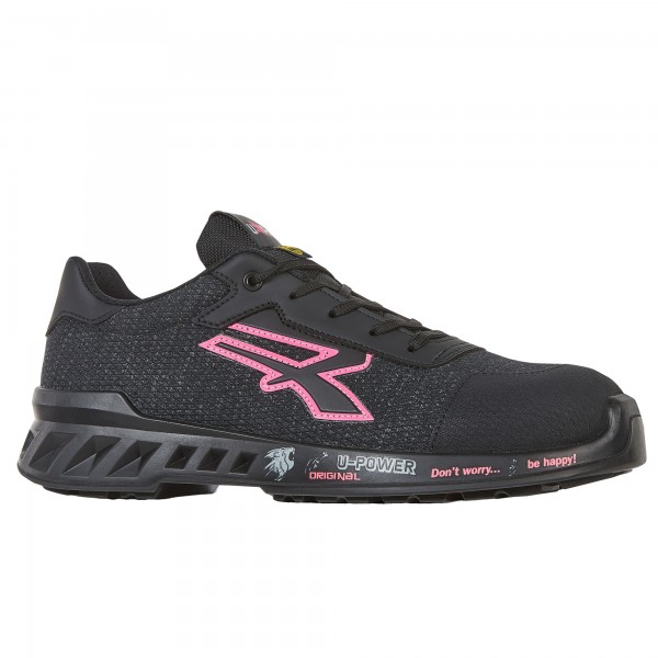 Calzatura di sicurezza Michelle - S1P SRC ESD RedLeve - numero 39 - nero/rosa - U-Power Calzatura di sicurezza Michelle - S1P SRC ESD RedLeve - numero 39 - nero/rosa - U-Power