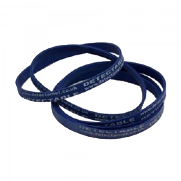 Elastici detectabili - 7 x 0,6 x 0,1 cm - blu - conf. 50 pezzi Elastici detectabili - 7 x 0,6 x 0,1 cm - blu - conf. 50 pezzi