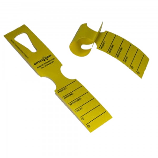 Etichette detectabili - con foro - 5 x 27,9 cm - giallo - rotolo da 500 etichette Etichette detectabili - con foro - 5 x 27,9 cm - giallo - rotolo da 500 etichette